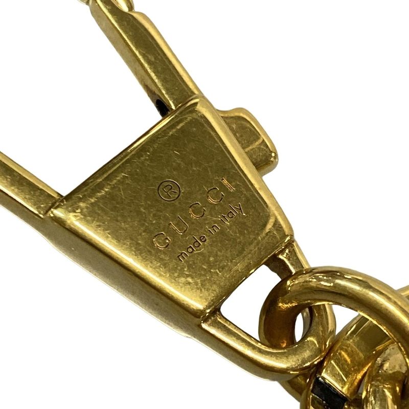 Gucci Key Holder (charm) Bamboo 1947 Key Chain 768271 Black X Gold Bag Motif