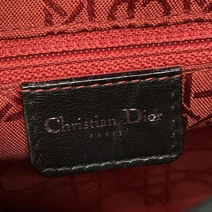 DIOR Christian Dior Handbag Lady Dior Large Bag Black Silver Hardware Lambskin