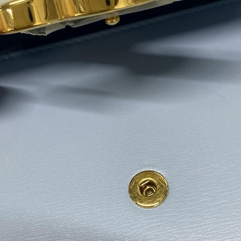 Celine Shoulder Bag Mini Claude Light Blue Mini Bag With Removable Strap