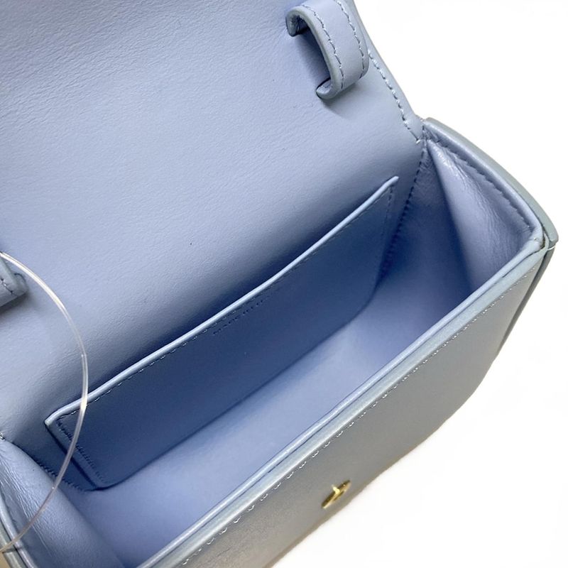 Celine Shoulder Bag Mini Claude Light Blue Mini Bag With Removable Strap