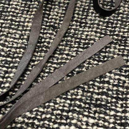 Chanel Long Sleeve Sweater Size 38 M Women's P24194 Ivory X Black Ribbon Wool