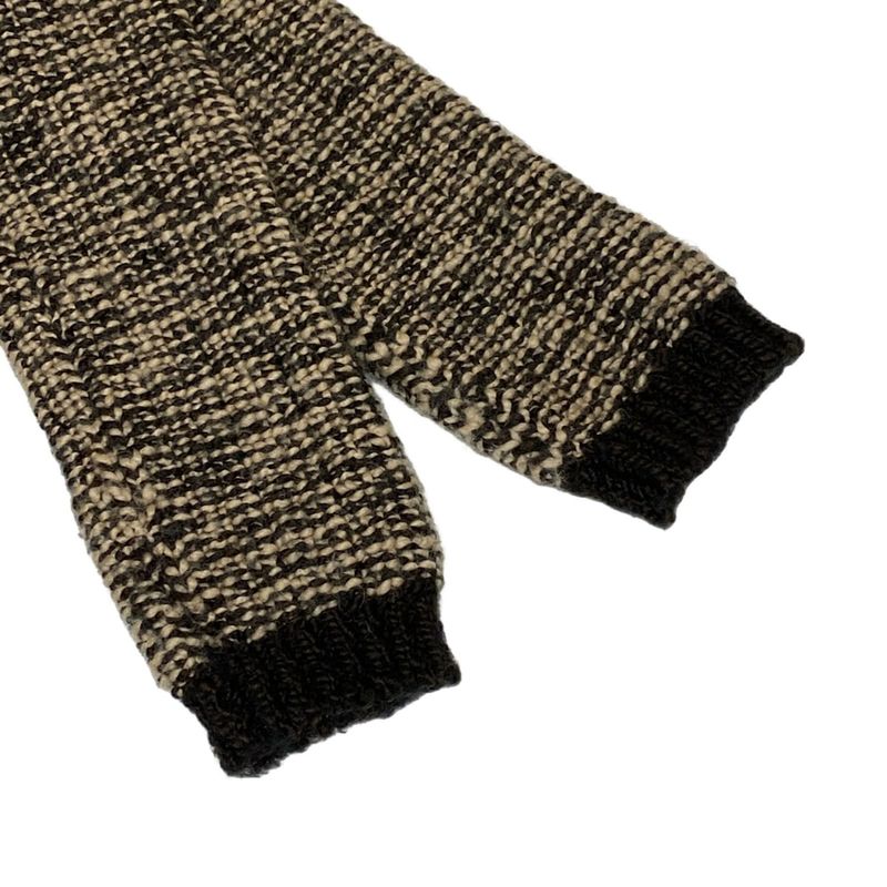 Chanel Long Sleeve Sweater Size 38 M Women's P24194 Ivory X Black Ribbon Wool