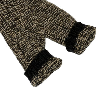 Chanel Long Sleeve Sweater Size 38 M Women's P24194 Ivory X Black Ribbon Wool