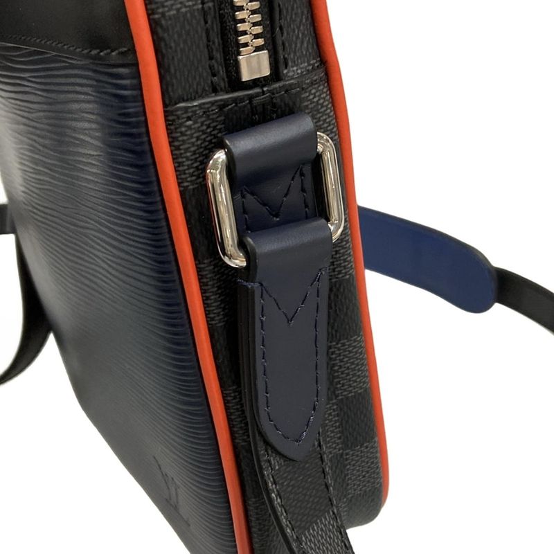 Louis Vuitton Shoulder Bag Men's Patchwork Danube PM NM M51460 Black X Blue X