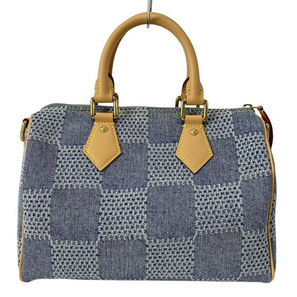 Louis Vuitton Handbag Damier Denim Speedy Bandouliere 25 N40700 Blue Cotton