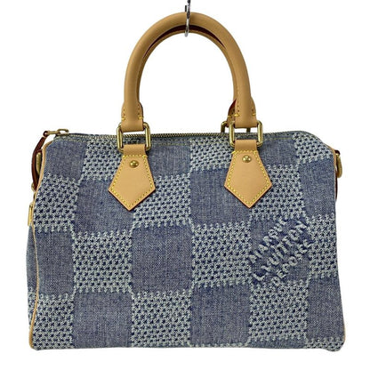 Louis Vuitton Handbag Damier Denim Speedy Bandouliere 25 N40700 Blue Cotton