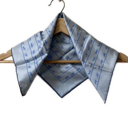 Hermes Scarf Petit Carre Light Blue Horseback Riding Saut Galop Canter Rack