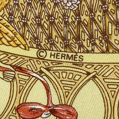 Hermes Scarf Petit Carre Light Yellow X Brown X Multi Amours Sunflower