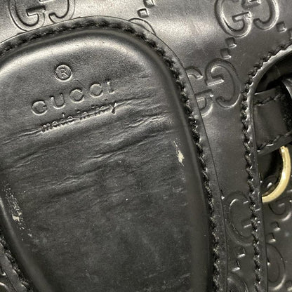 Gucci Shoulder Bag Guccissima Line Emily 295403 Black Chain Shoulder Leather