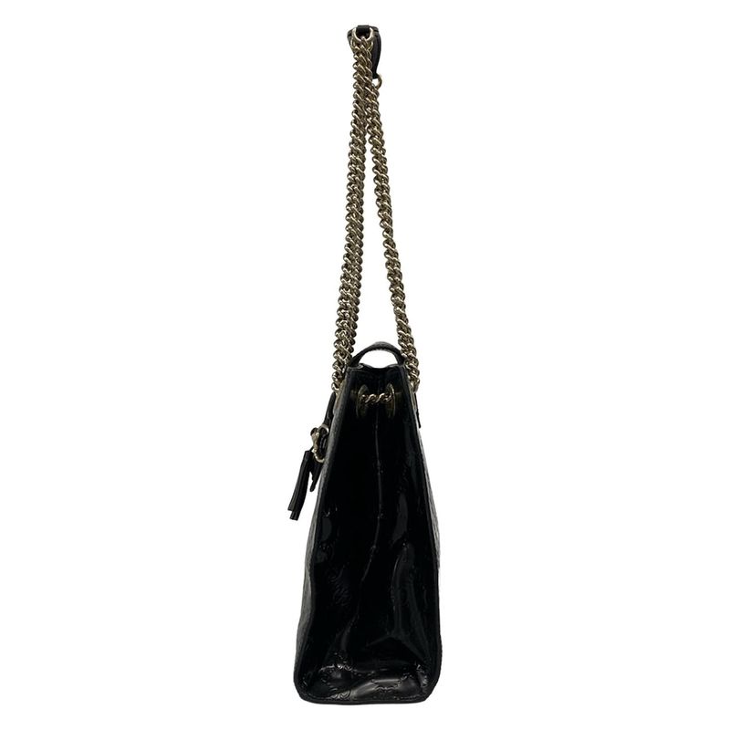 Gucci Shoulder Bag Guccissima Line Emily 295403 Black Chain Shoulder Leather