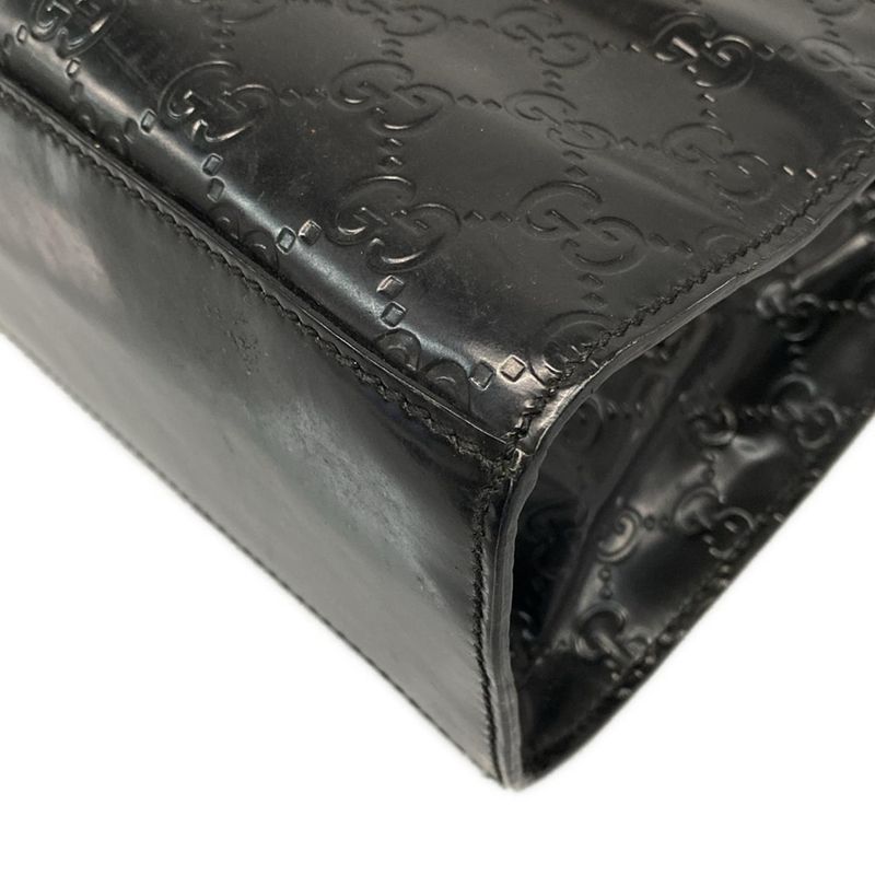 Gucci Shoulder Bag Guccissima Line Emily 295403 Black Chain Shoulder Leather