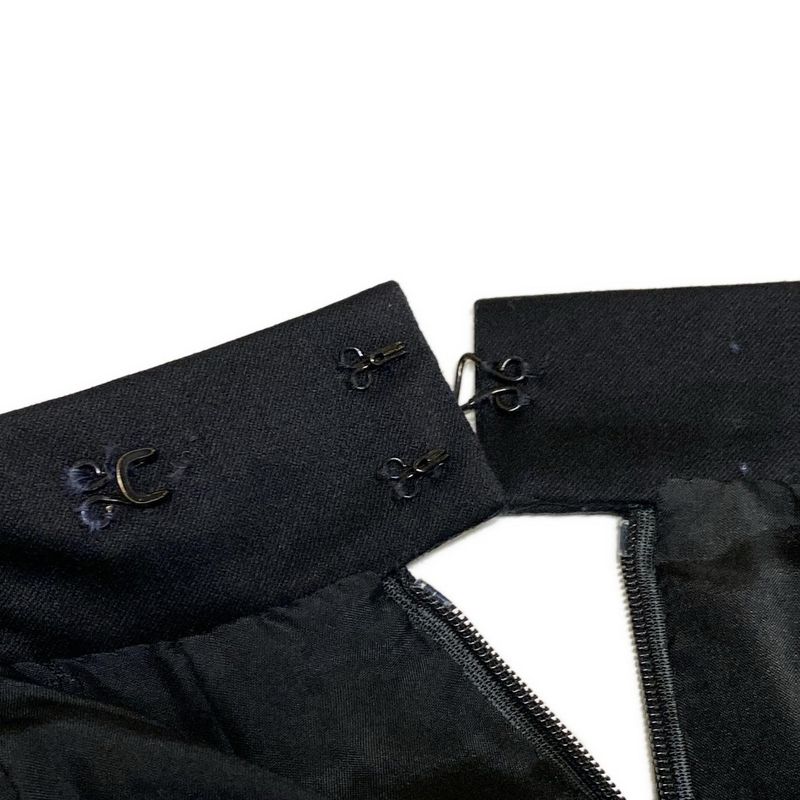 Chanel Skirt Suit Size 36 S Women's - 20665 Black Shoulder Pad Lace Wool