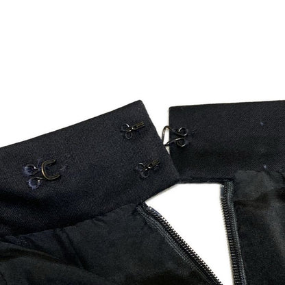 Chanel Skirt Suit Size 36 S Women's - 20665 Black Shoulder Pad Lace Wool