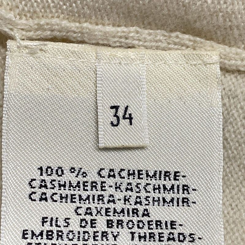 Hermes Cardigan Size 34 S Women's - Ivory X Red Long Sleeve Cashmere Embroidery