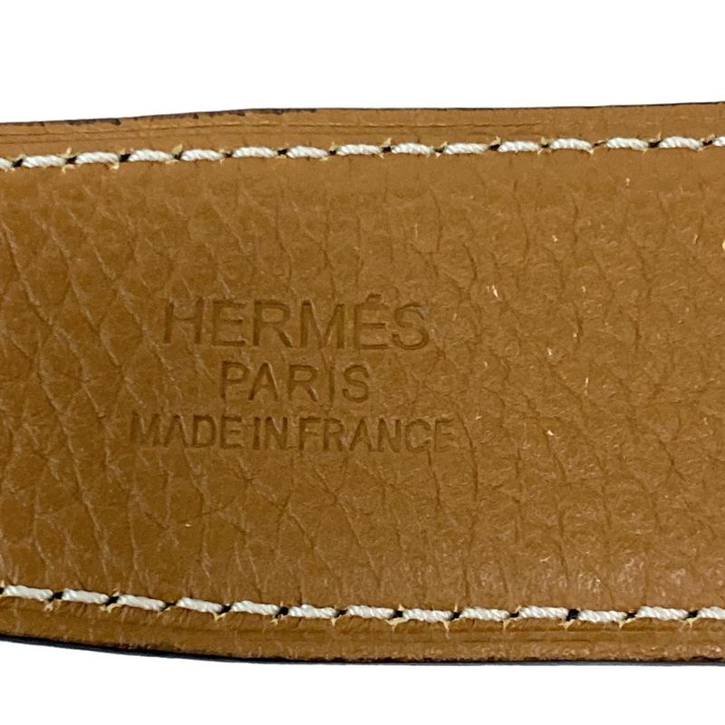 Hermes Belt 85 H Belt Black X Silver Hardware Reversible Leather