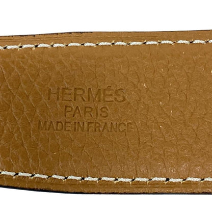 Hermes Belt 85 H Belt Black X Silver Hardware Reversible Leather
