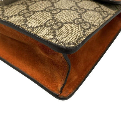Gucci Shoulder Bag Dionysus 421970 Beige X Dark Brown X Orange Chain Shoulder