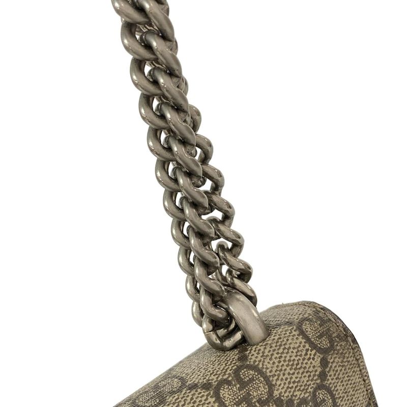 Gucci Shoulder Bag Dionysus 421970 Beige X Dark Brown X Orange Chain Shoulder