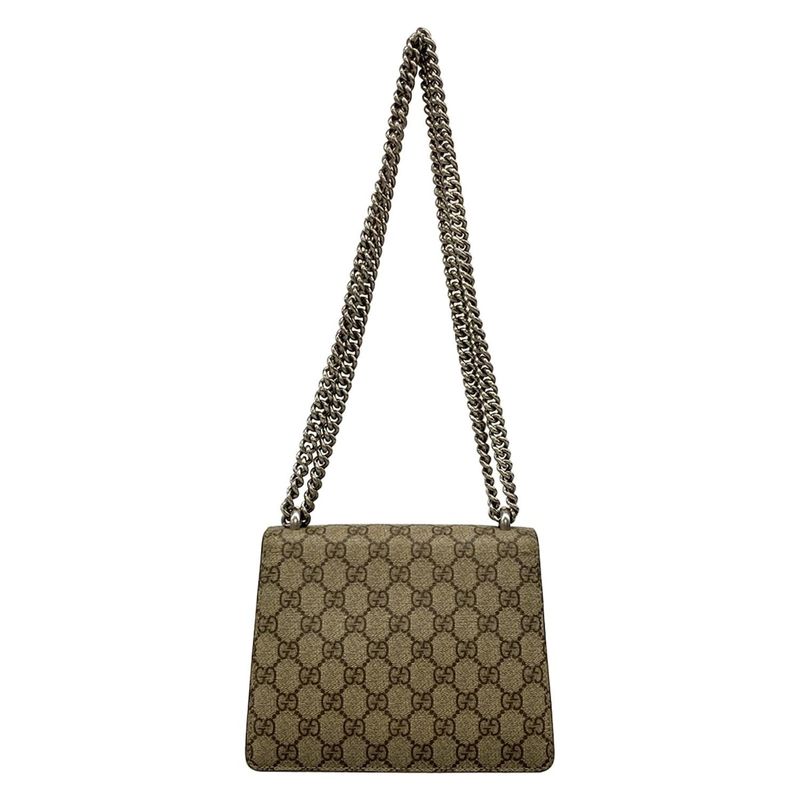 Gucci Shoulder Bag Dionysus 421970 Beige X Dark Brown X Orange Chain Shoulder