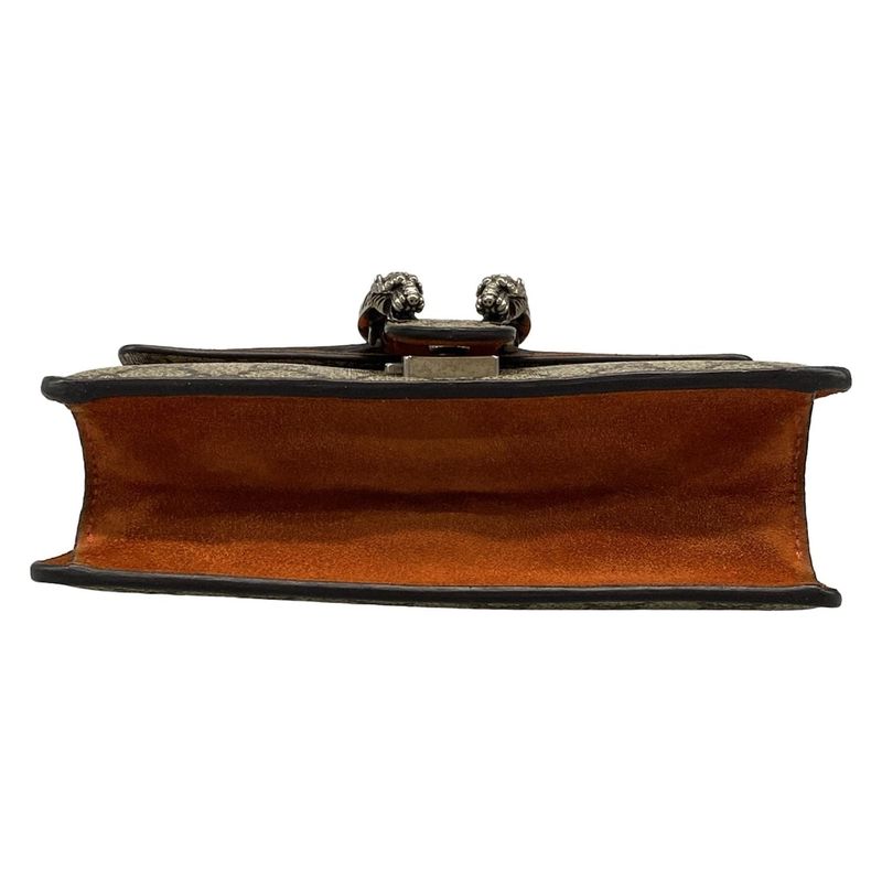 Gucci Shoulder Bag Dionysus 421970 Beige X Dark Brown X Orange Chain Shoulder