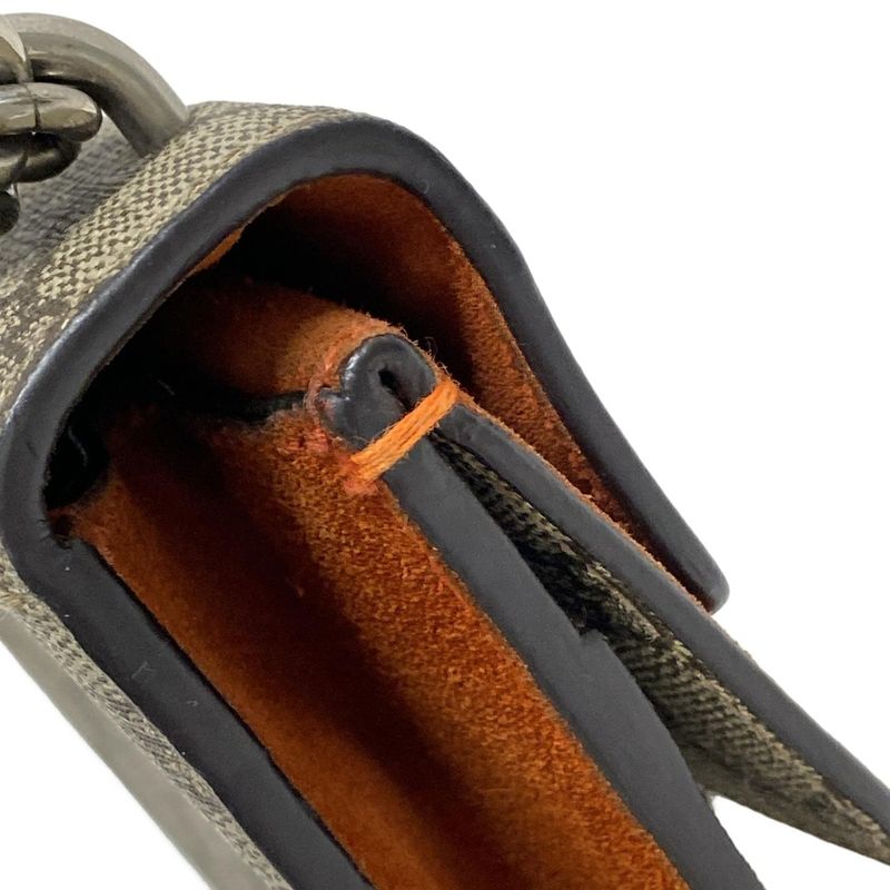 Gucci Shoulder Bag Dionysus 421970 Beige X Dark Brown X Orange Chain Shoulder