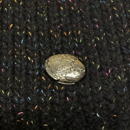 Chanel Long Sleeve Sweater Size 40 M Women's P57821 Black X Multi Lamé Sequins