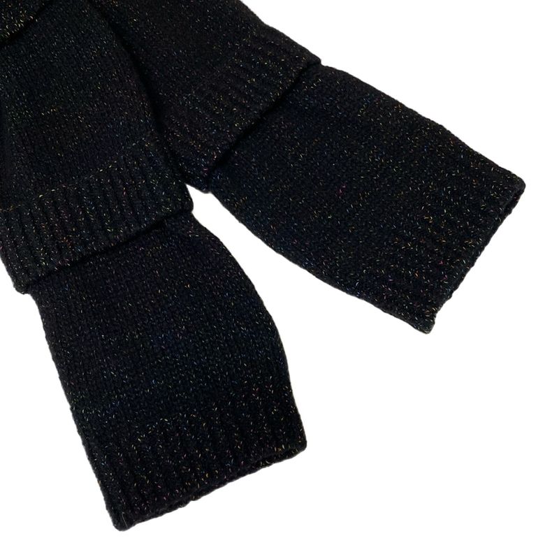 Chanel Long Sleeve Sweater Size 40 M Women's P57821 Black X Multi Lamé Sequins