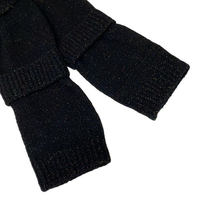 Chanel Long Sleeve Sweater Size 40 M Women's P57821 Black X Multi Lamé Sequins