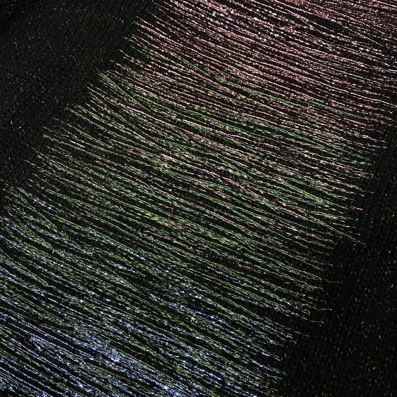 Chanel Long Sleeve Sweater Size 40 M Women's P57821 Black X Multi Lamé Sequins