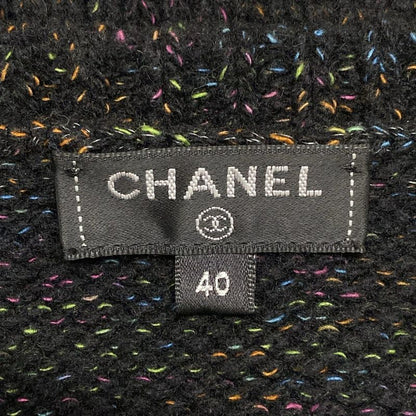 Chanel Long Sleeve Sweater Size 40 M Women's P57821 Black X Multi Lamé Sequins