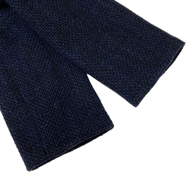 Chanel Jacket Size 34 S Women's P71190 Navy No Collar Long Sleeve Winter Autumn