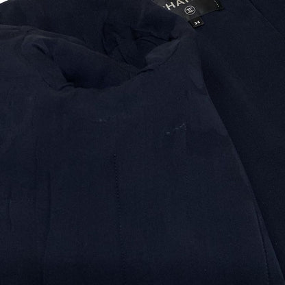 Chanel Jacket Size 34 S Women's P71190 Navy No Collar Long Sleeve Winter Autumn