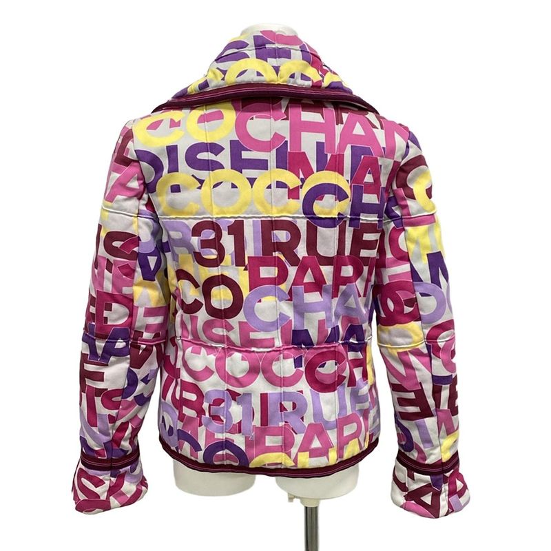 Chanel Blouson Size 40 M Women's P16058 Pink X Light Gray X Multi Long Sleeve