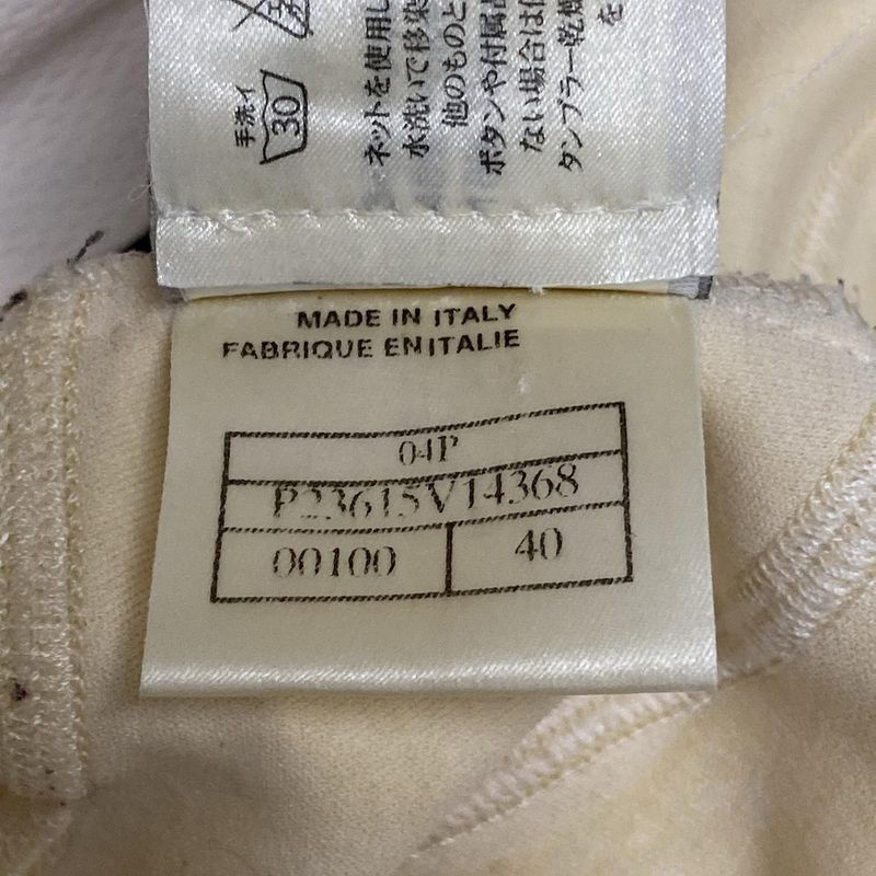 Chanel Jersey Size 40 M Women's Sports Line P23615 White X Black Long Sleeve