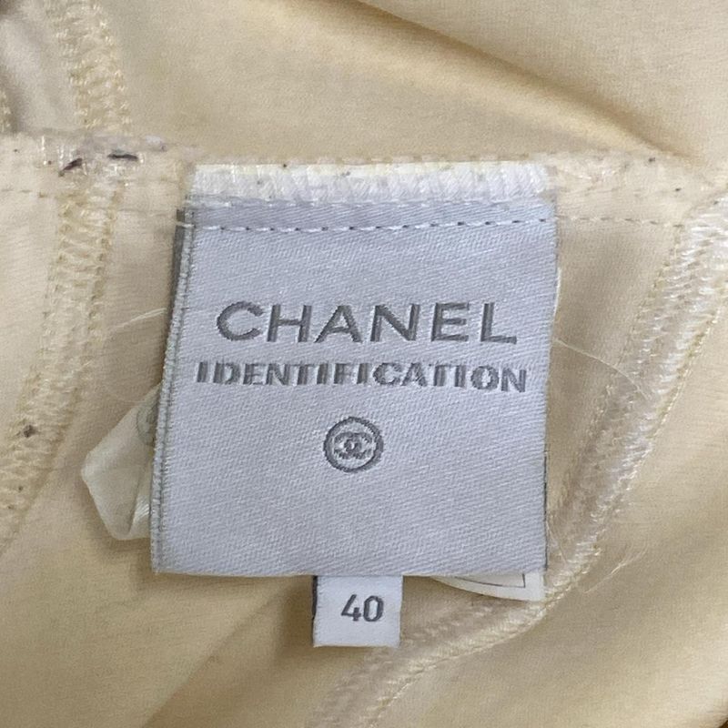 Chanel Jersey Size 40 M Women's Sports Line P23615 White X Black Long Sleeve