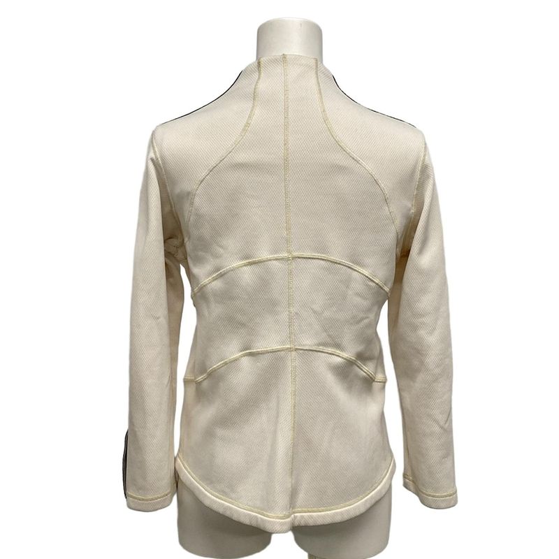 Chanel Jersey Size 40 M Women's Sports Line P23615 White X Black Long Sleeve