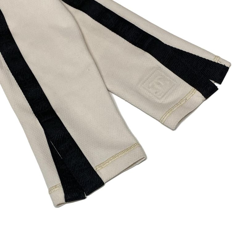 Chanel Jersey Size 40 M Women's Sports Line P23615 White X Black Long Sleeve