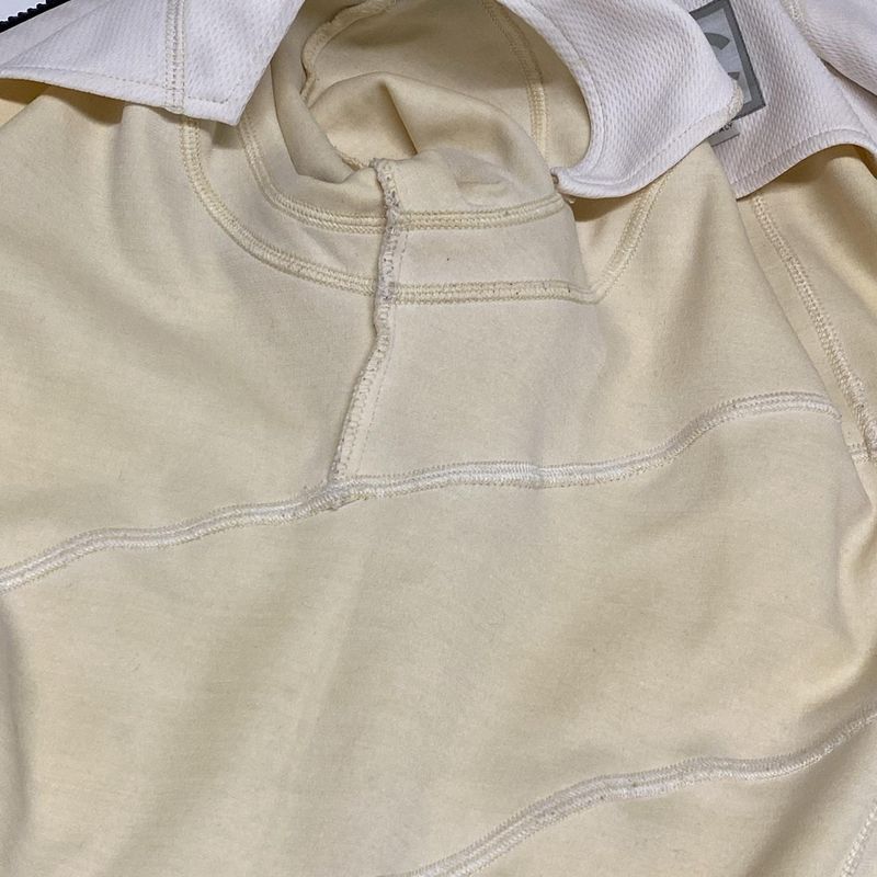 Chanel Jersey Size 40 M Women's Sports Line P23615 White X Black Long Sleeve