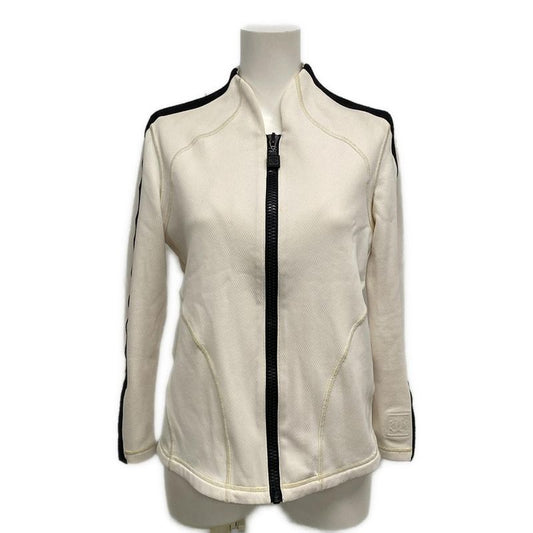 Chanel Jersey Size 40 M Women's Sports Line P23615 White X Black Long Sleeve