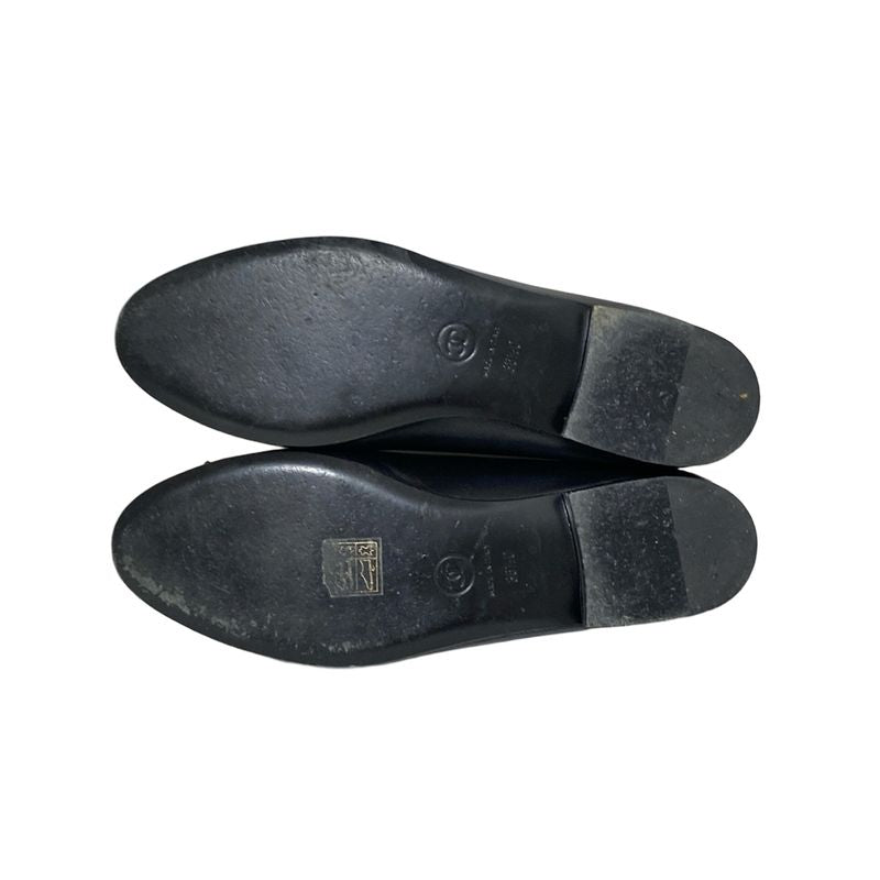 Chanel Flat Shoes 36 1 2C Women's - G02819 Black Leather Lambskin