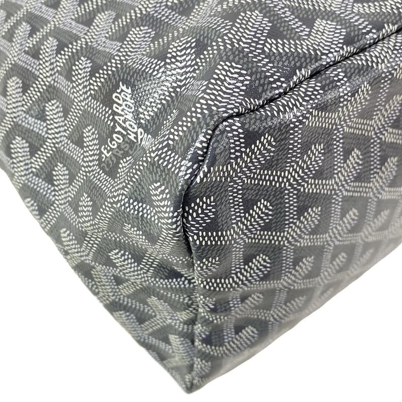 Goyard Shoulder Bag Boheme Hobo Bag PM Gray X White Leather