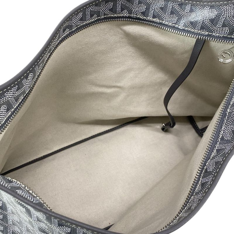 Goyard Shoulder Bag Boheme Hobo Bag PM Gray X White Leather