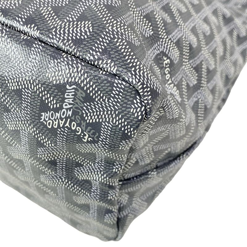 Goyard Shoulder Bag Boheme Hobo Bag PM Gray X White Leather