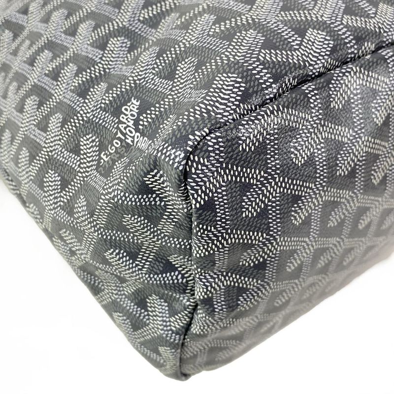 Goyard Shoulder Bag Boheme Hobo Bag PM Gray X White Leather