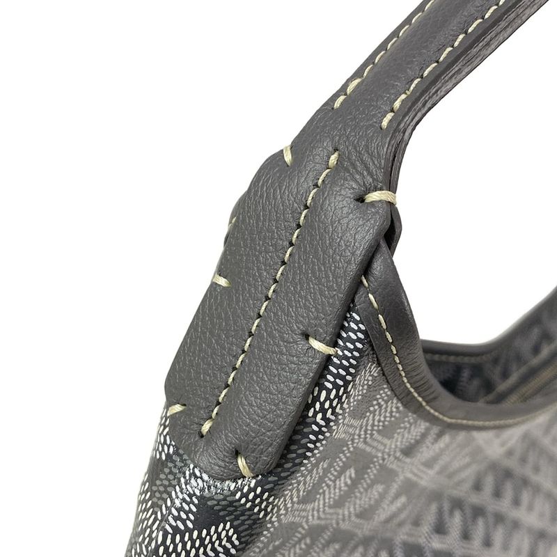 Goyard Shoulder Bag Boheme Hobo Bag PM Gray X White Leather