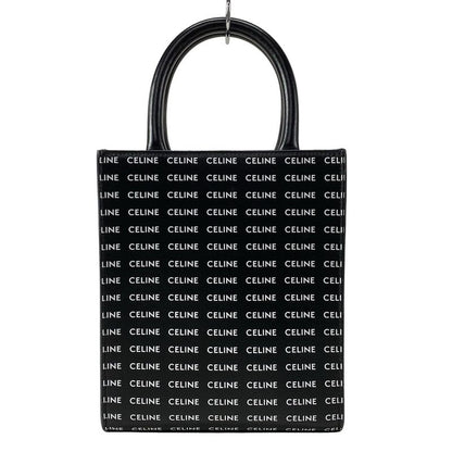 Celine Tote Bag Mini Vertical Cabas Black X White Mini Bag Leather