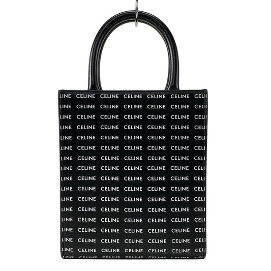 Celine Tote Bag Mini Vertical Cabas Black X White Mini Bag Leather