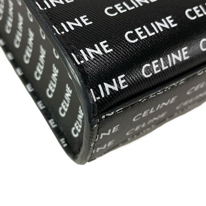 Celine Tote Bag Mini Vertical Cabas Black X White Mini Bag Leather