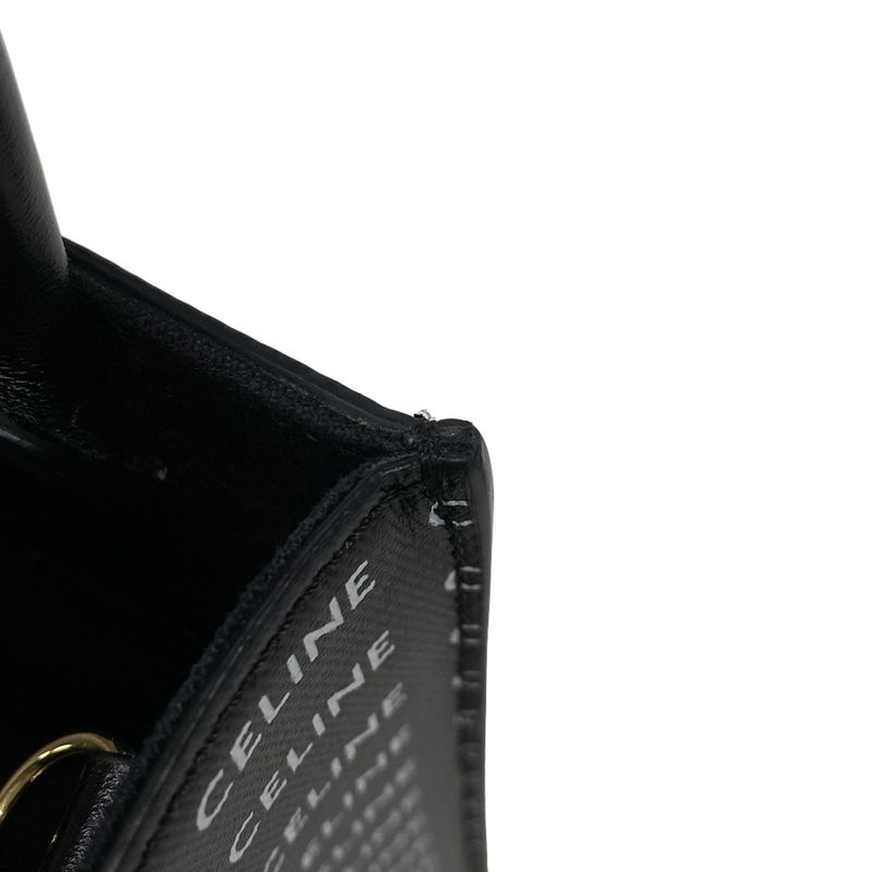 Celine Tote Bag Mini Vertical Cabas Black X White Mini Bag Leather