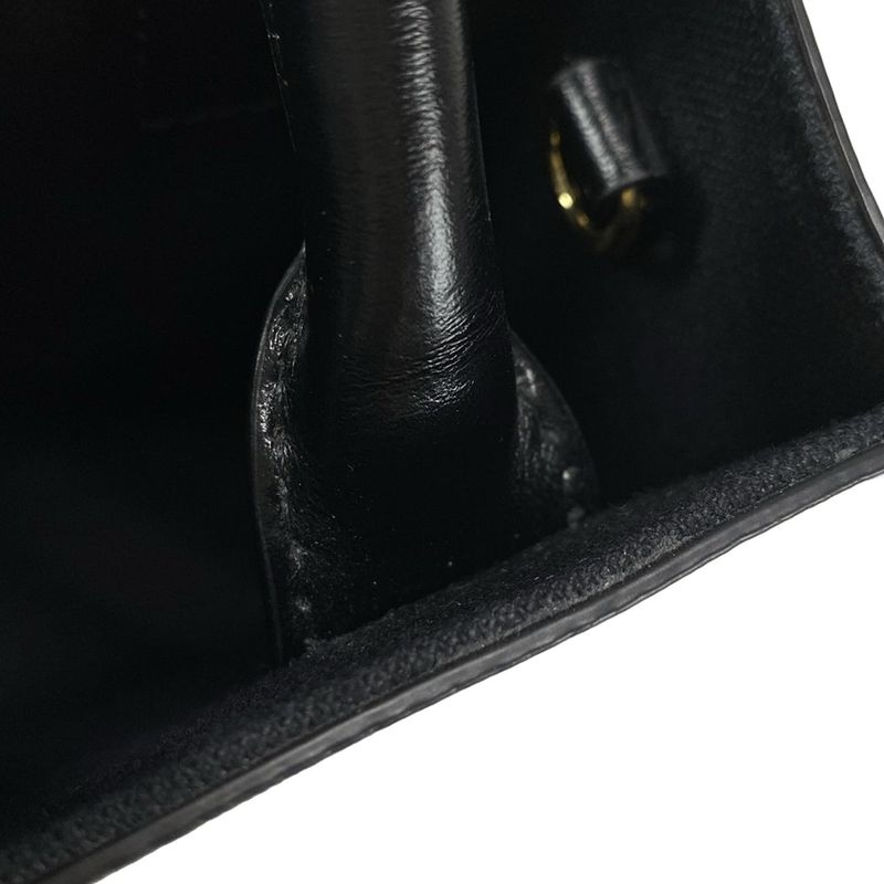 Celine Tote Bag Mini Vertical Cabas Black X White Mini Bag Leather